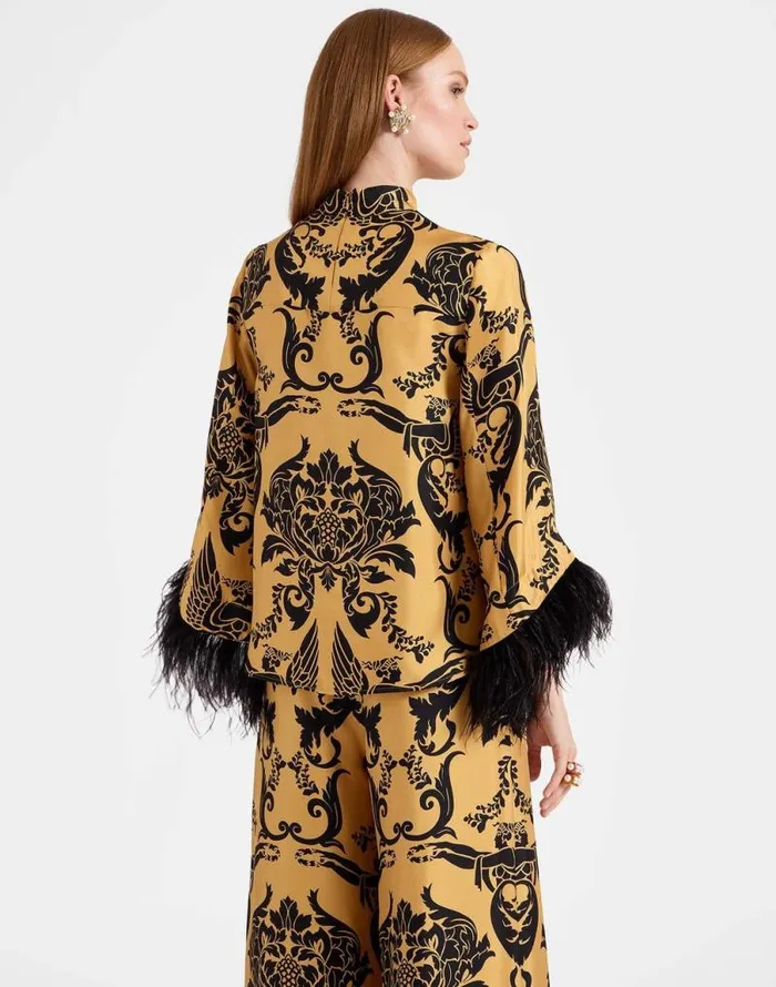 Make An Exit Top Cherubs Gold Women La Double J Shirts and Tops Make An Exit Top Cherubs Gold Women La Double J Shirts and Tops