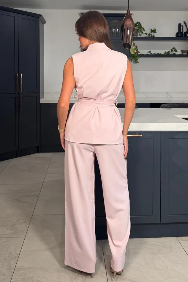 Malia Pink Wide Leg Trouser Women Girl In Mind CoOrds