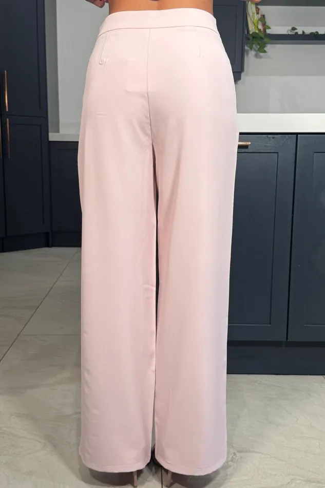 Malia Pink Wide Leg Trouser Women Girl In Mind CoOrds