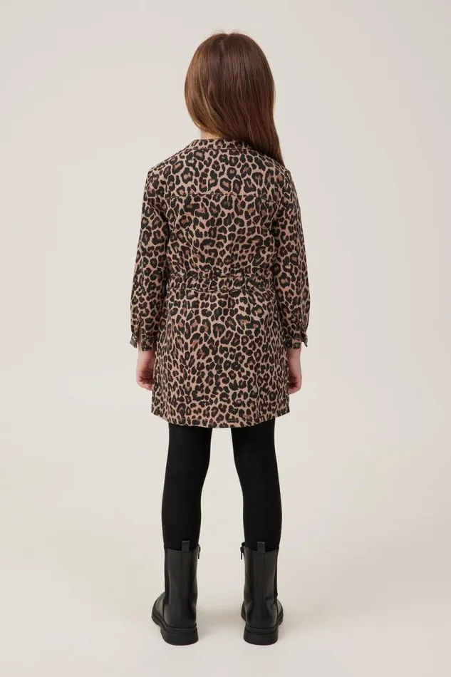 Maria Denim Dress Leopard Print Girls Cotton On Dresses