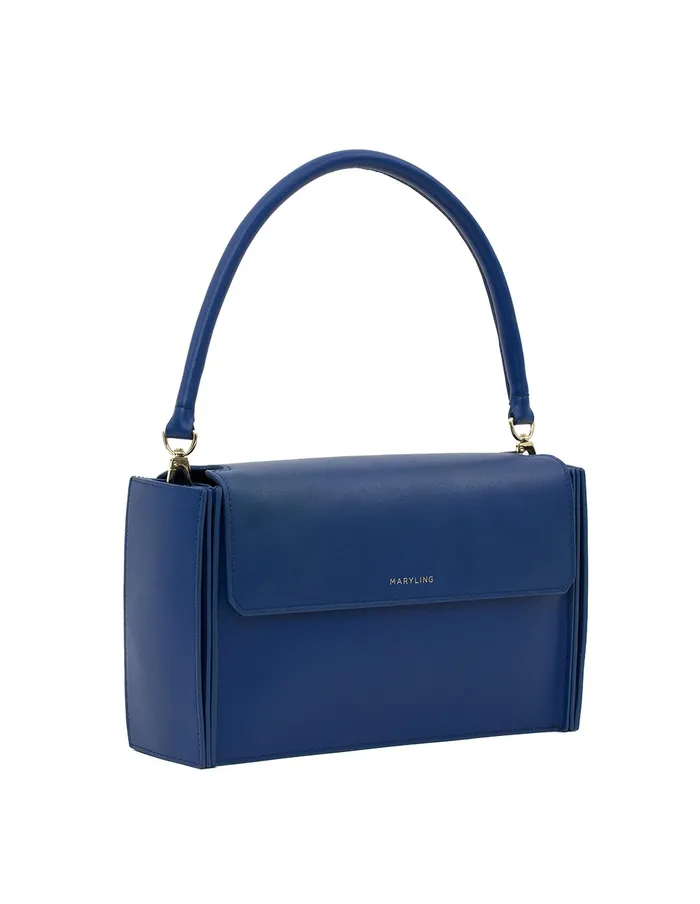 MARYLING Bags Grained Calfskin Small Cabas Handbag Medium Blue 8211 Women