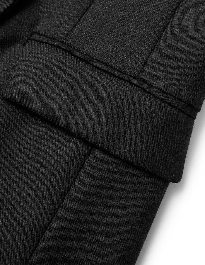 MARYLING Blazers DoubleBreasted Peak Lapel Blazer Black 8211 Women