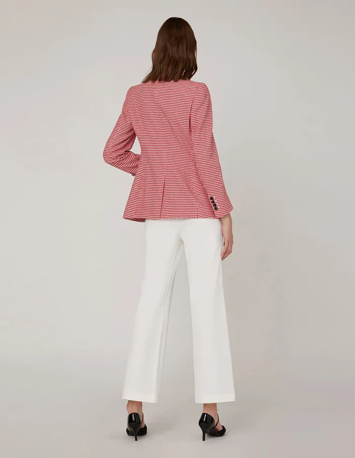 MARYLING Blazers Houndstooth Peak Lapel DoubleBreasted Blazer Mix 8211 Women