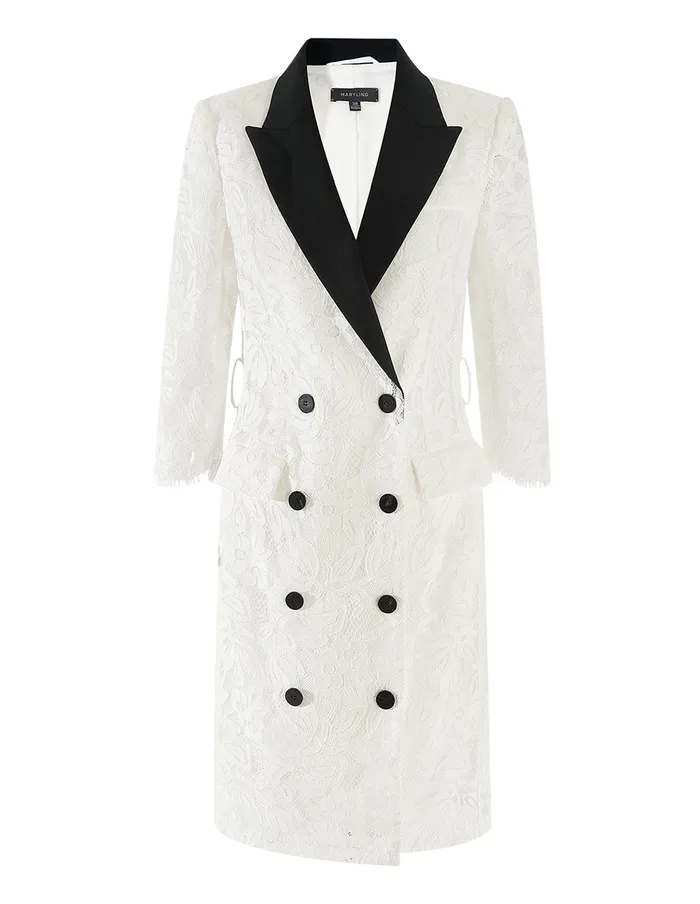 MARYLING Blazers Lapel Collar Double Breasted Dress Mix 8211 Women MARYLING Blazers Lapel Collar Double Breasted Dress Mix 8211 Women
