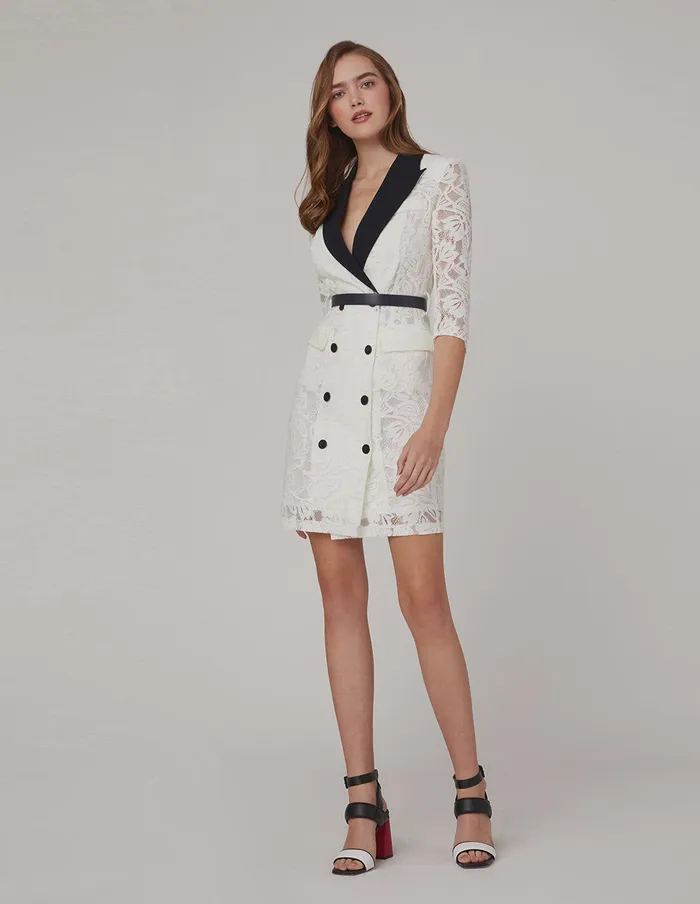 MARYLING Blazers Lapel Collar Double Breasted Dress Mix 8211 Women MARYLING Blazers Lapel Collar Double Breasted Dress Mix 8211 Women