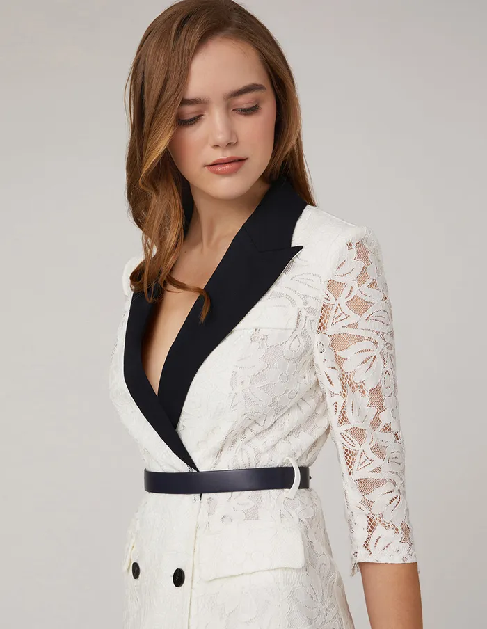 MARYLING Blazers Lapel Collar Double Breasted Dress Mix 8211 Women MARYLING Blazers Lapel Collar Double Breasted Dress Mix 8211 Women