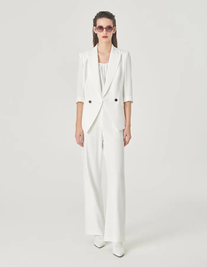 MARYLING Blazers White Classic Silhouette Blazer Snow 8211 Women
