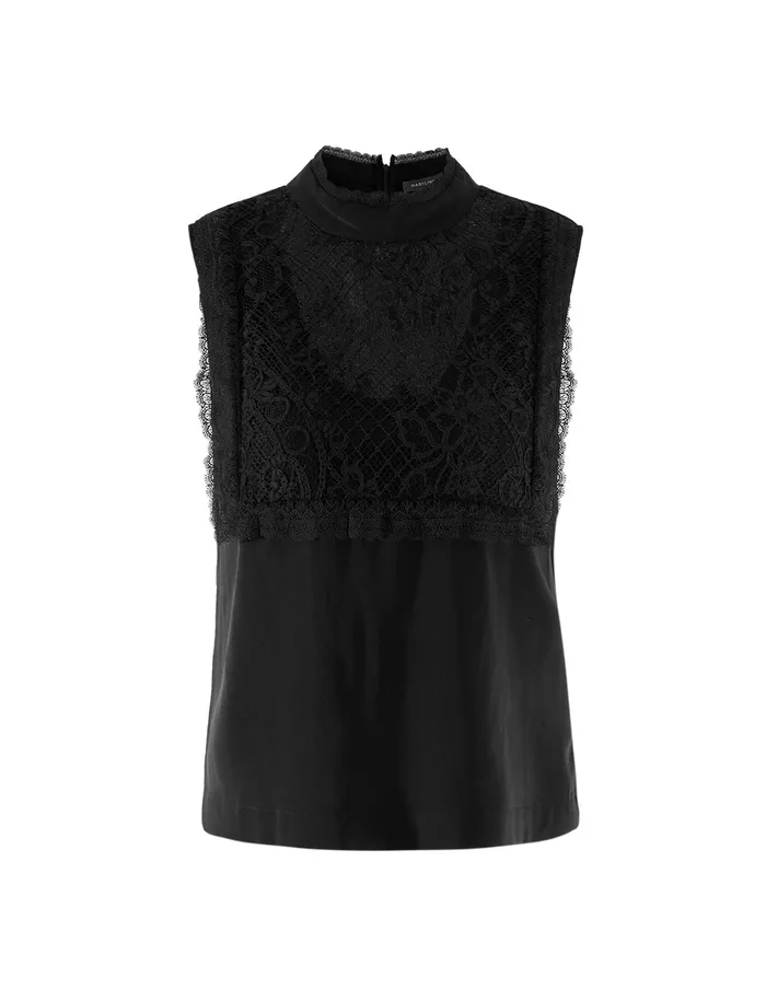 MARYLING Blouse SLEEVELESS LACE TOP Black 8211 Women MARYLING Blouse SLEEVELESS LACE TOP Black 8211 Women