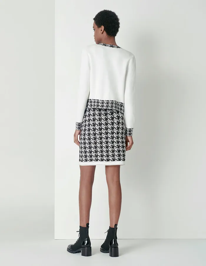 MARYLING Knit Dress Houndstooth Jacquard Knitted Apron Dress Mix 8211 Women MARYLING Knit Dress Houndstooth Jacquard Knitted Apron Dress Mix 8211 Women