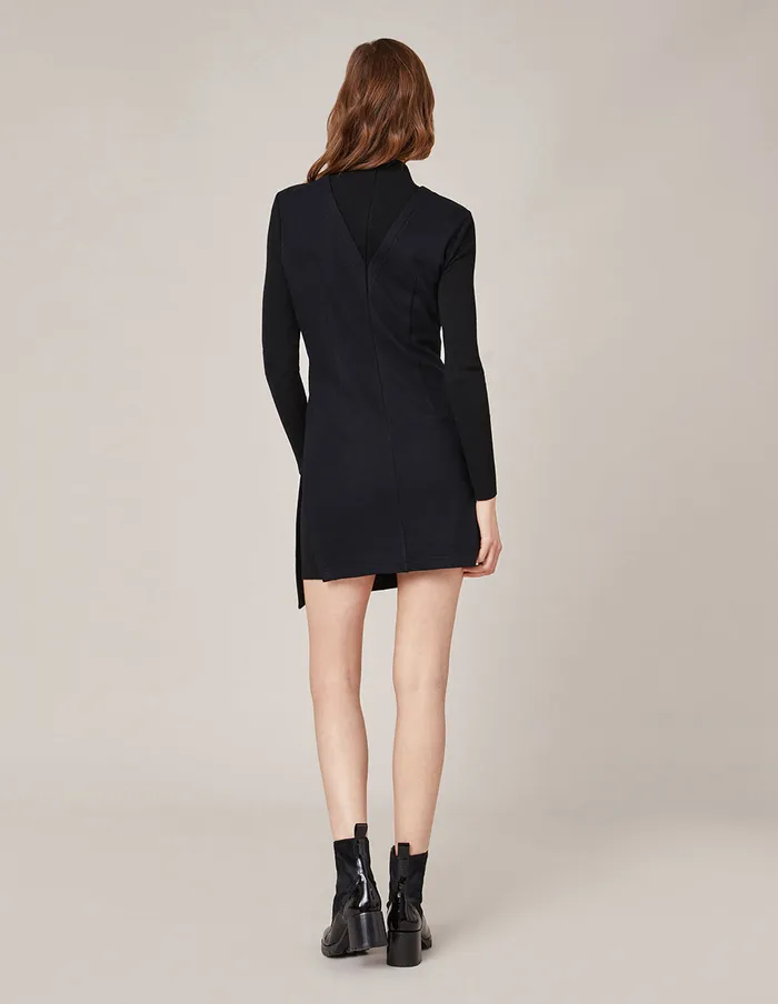 MARYLING Knit Dress VNECK KNITTED DRAPED DRESS Black 8211 Women MARYLING Knit Dress VNECK KNITTED DRAPED DRESS Black 8211 Women