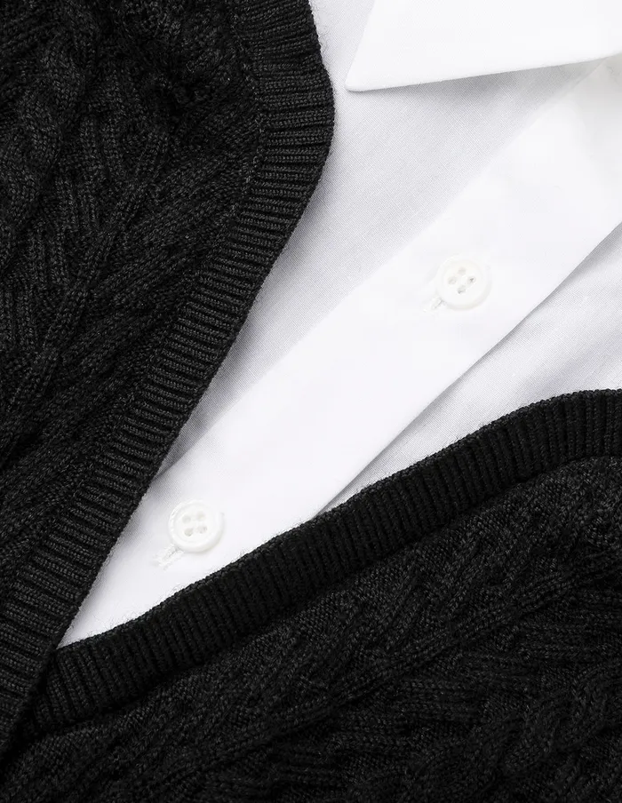 MARYLING Knitwear Black And White Contrasting OffShoulder Stitched Top Monochrome 8211 Women MARYLING Knitwear Black And White Contrasting OffShoulder Stitched Top Monochrome 8211 Women
