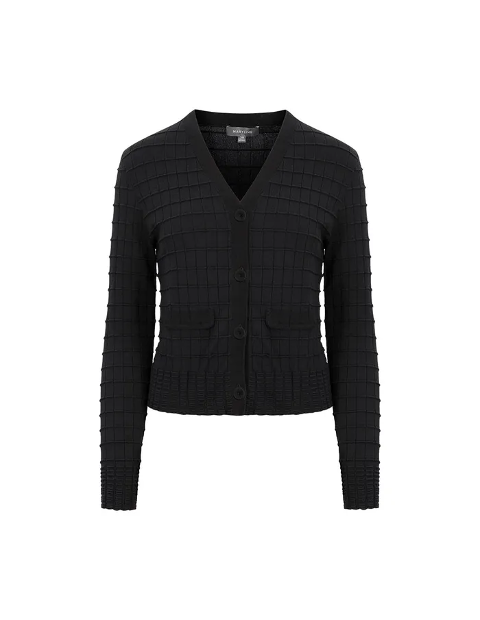 MARYLING Knitwear Black VNeck Knit Cardigan Black 8211 Women MARYLING Knitwear Black VNeck Knit Cardigan Black 8211 Women