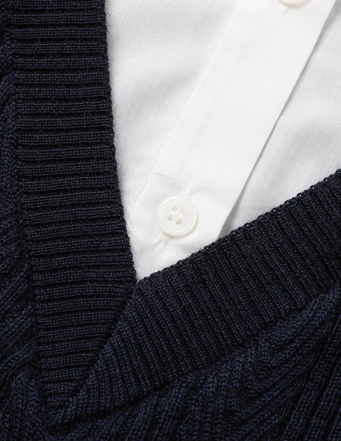 MARYLING Knitwear Blue Aand White LongSleeve Patchwork Knitted Blouse Blue And White 8211 Women MARYLING Knitwear Blue Aand White LongSleeve Patchwork Knitted Blouse Blue And White 8211 Women