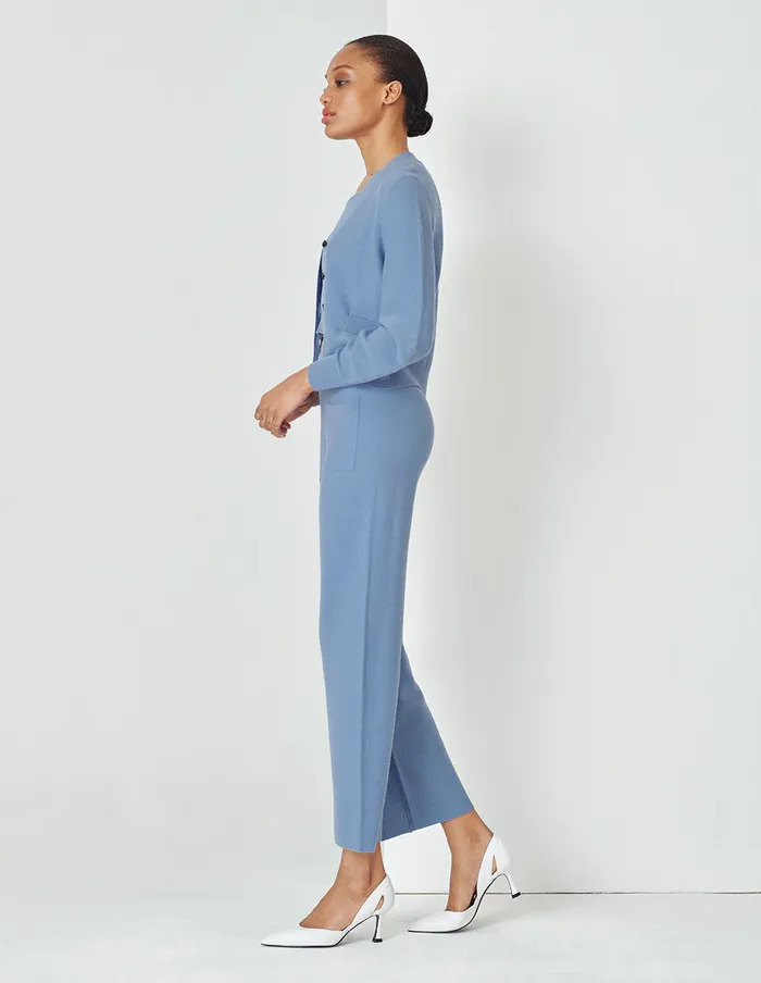 MARYLING Knitwear Blue Wool Knitted Cardigan Blue 8211 Women MARYLING Knitwear Blue Wool Knitted Cardigan Blue 8211 Women