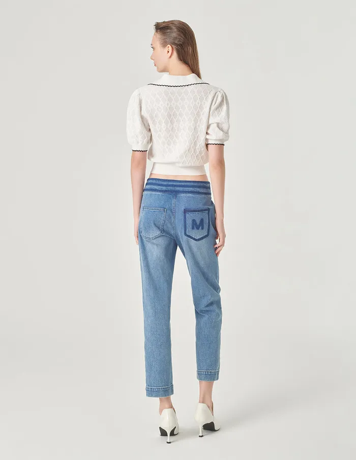 MARYLING Knitwear Contrast Colour Polo Knitted Jumper Monochrome 8211 Women MARYLING Knitwear Contrast Colour Polo Knitted Jumper Monochrome 8211 Women