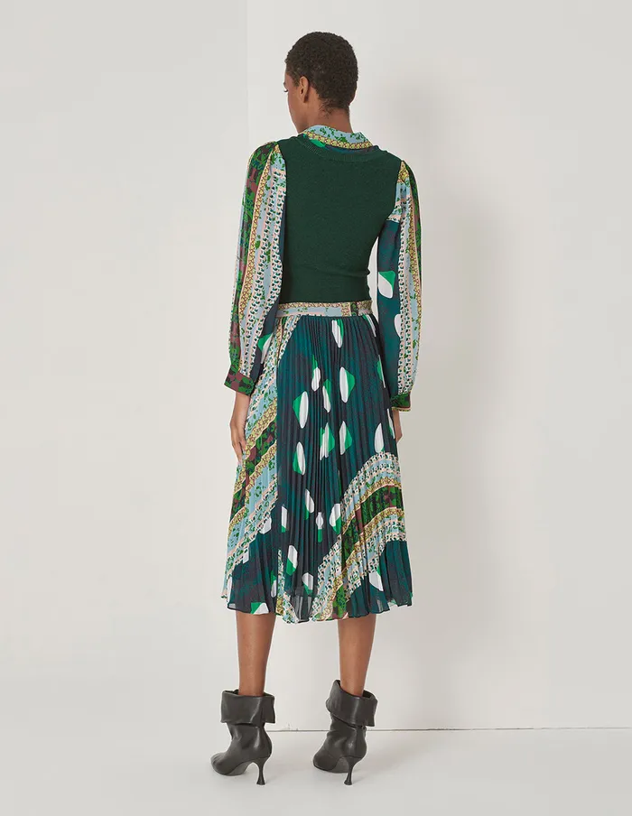 MARYLING Knitwear Forest Print Stitch Knitted Top Green 8211 Women