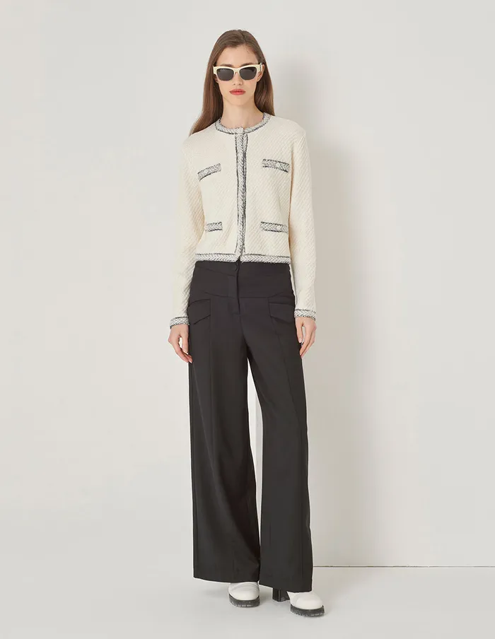 MARYLING Knitwear FourPocket Knit Cardigan Cream 8211 Women