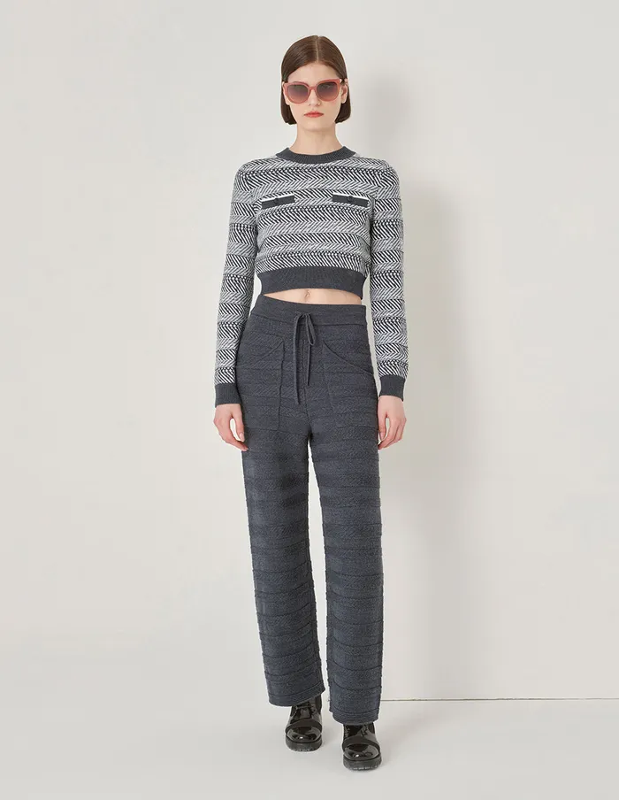 MARYLING Knitwear Gradient Light Grey Round Neck Long Sleeve Knit Top Grey 8211 Women MARYLING Knitwear Gradient Light Grey Round Neck Long Sleeve Knit Top Grey 8211 Women