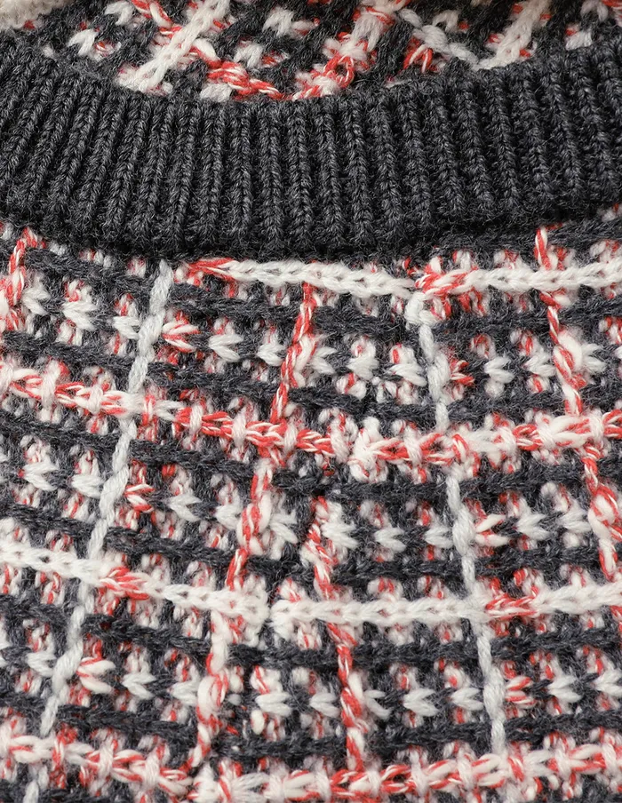 MARYLING Knitwear Red And Black Hooded Knitted Plaid Shawl Checkes 8211 Women MARYLING Knitwear Red And Black Hooded Knitted Plaid Shawl Checkes 8211 Women