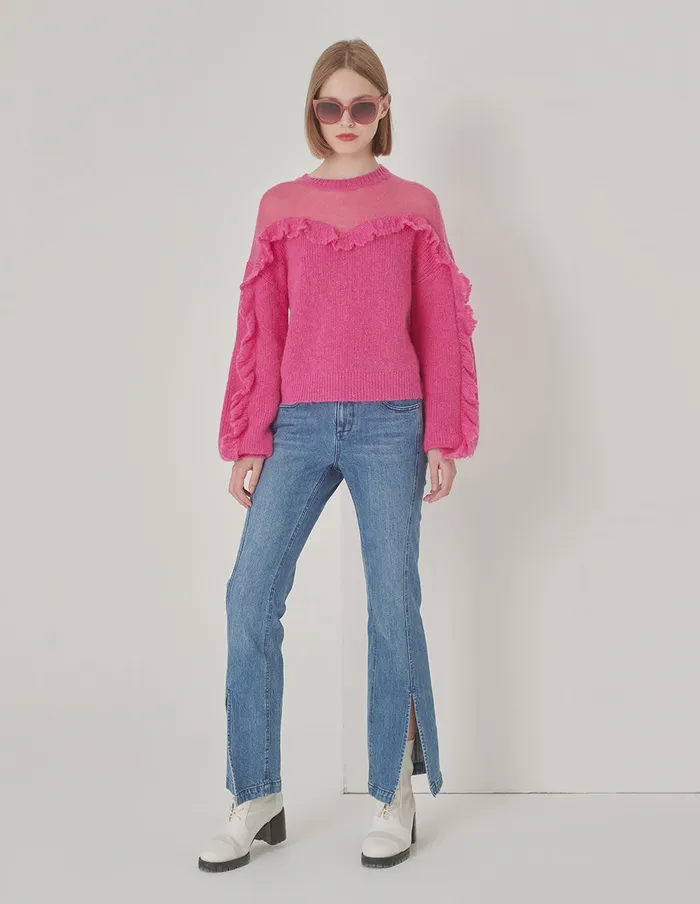 MARYLING Knitwear Rose Pink Mohair Knitted Jumper Pink 8211 Women MARYLING Knitwear Rose Pink Mohair Knitted Jumper Pink 8211 Women