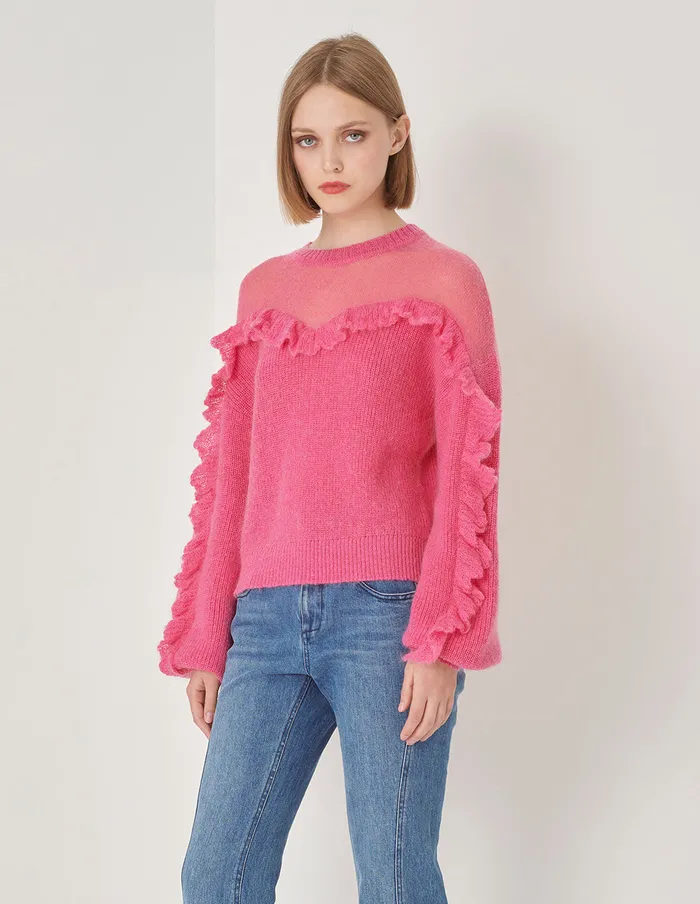 MARYLING Knitwear Rose Pink Mohair Knitted Jumper Pink 8211 Women MARYLING Knitwear Rose Pink Mohair Knitted Jumper Pink 8211 Women