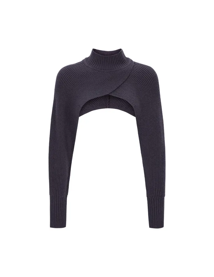 MARYLING Knitwear Wool ShawlStyle Knitted Pullover Grey 8211 Women MARYLING Knitwear Wool ShawlStyle Knitted Pullover Grey 8211 Women