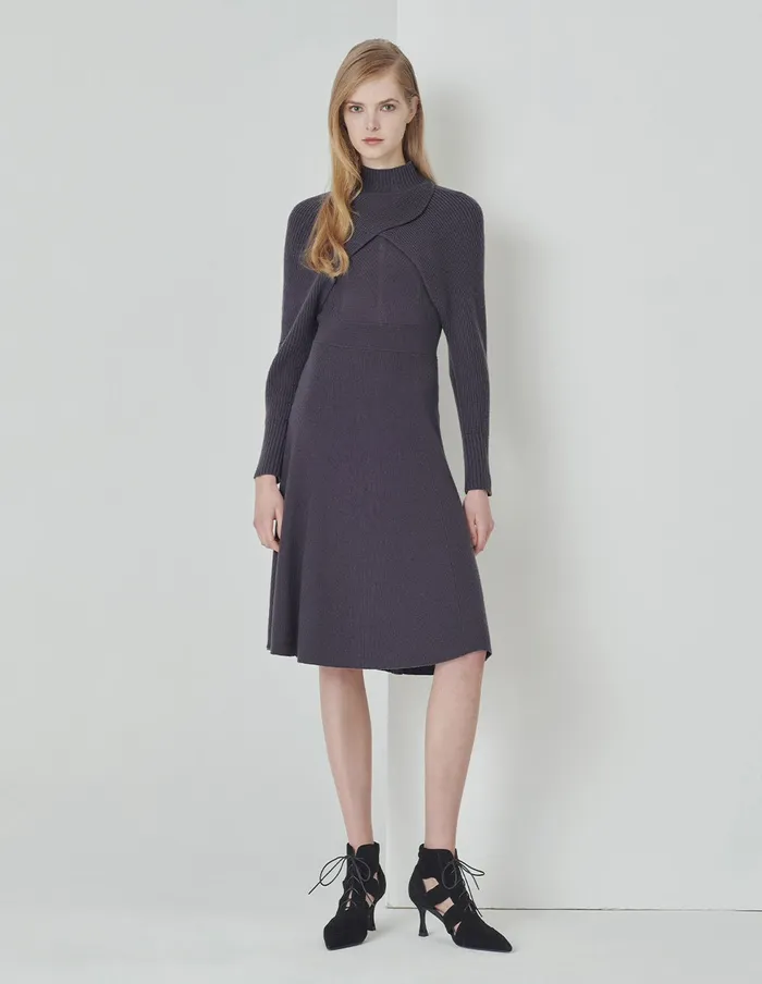 MARYLING Knitwear Wool ShawlStyle Knitted Pullover Grey 8211 Women MARYLING Knitwear Wool ShawlStyle Knitted Pullover Grey 8211 Women