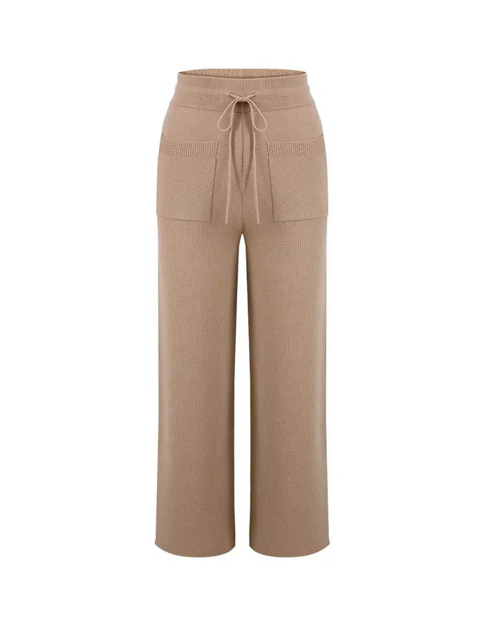 MARYLING Pants and Shorts Beige Ladies Knit Wool Trousers Sand 8211 Women