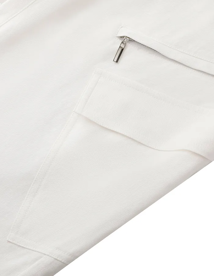 MARYLING Pants and Shorts Cargo Pocket Element Straightleg Trousers White 8211 Women MARYLING Pants and Shorts Cargo Pocket Element Straightleg Trousers White 8211 Women
