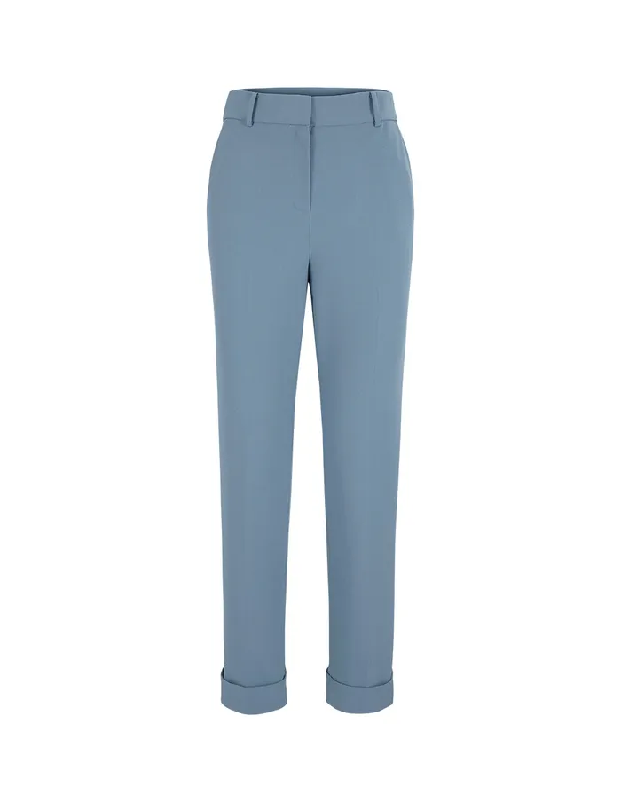 MARYLING Pants and Shorts Cuffed Embellished Suit Trousers Blue Haze 8211 Women MARYLING Pants and Shorts Cuffed Embellished Suit Trousers Blue Haze 8211 Women