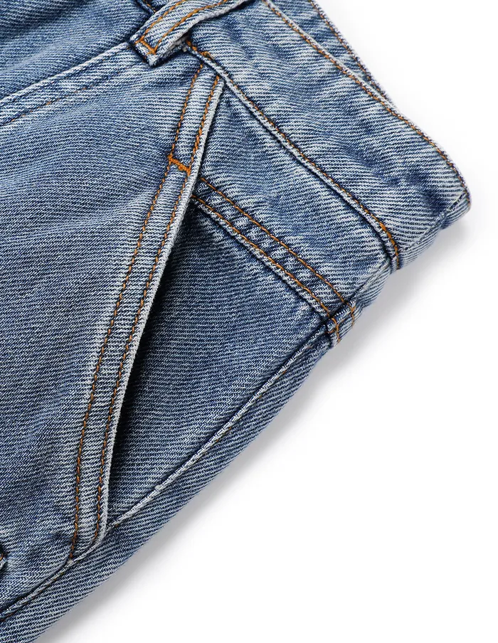 MARYLING Pants and Shorts Denim Blue Pocket WorkStyle Jeans Denim 8211 Women MARYLING Pants and Shorts Denim Blue Pocket WorkStyle Jeans Denim 8211 Women
