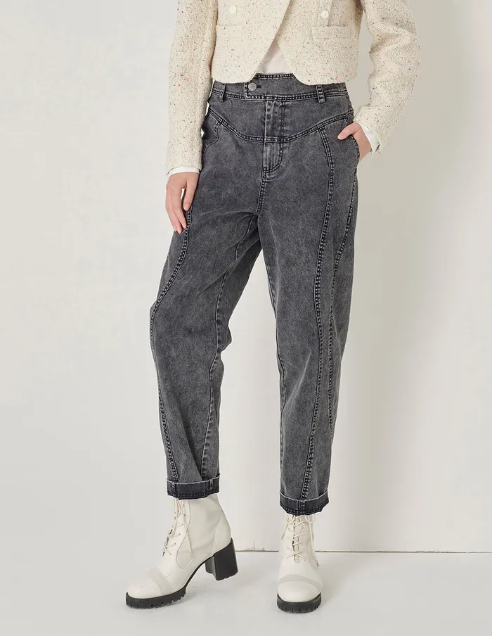 MARYLING Pants and Shorts Denim Harem Jeans Grey 8211 Women