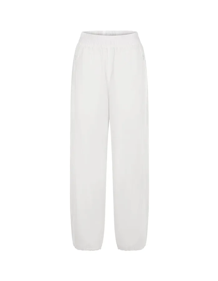 MARYLING Pants and Shorts White Drawstring Elastic Casual Trousers Snow 8211 Women