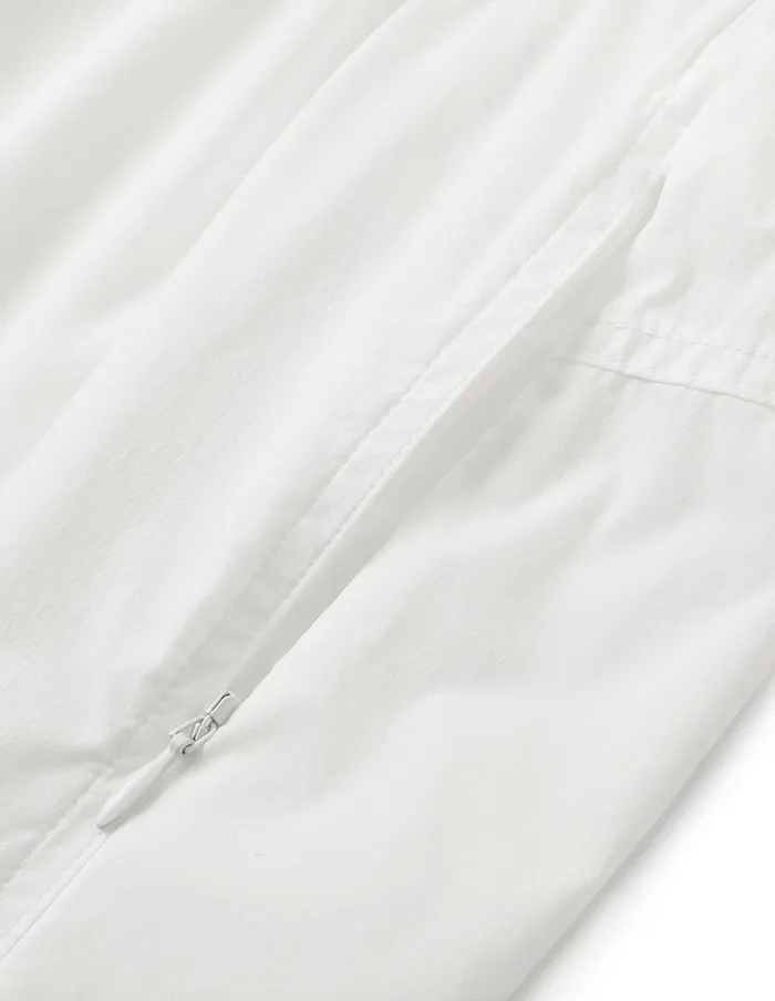 MARYLING Pants and Shorts White Drawstring Elastic Casual Trousers Snow 8211 Women