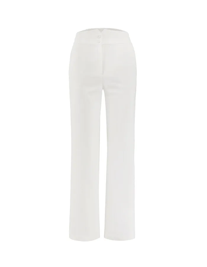 MARYLING Pants and Shorts White High Waist Pants White 8211 Women MARYLING Pants and Shorts White High Waist Pants White 8211 Women