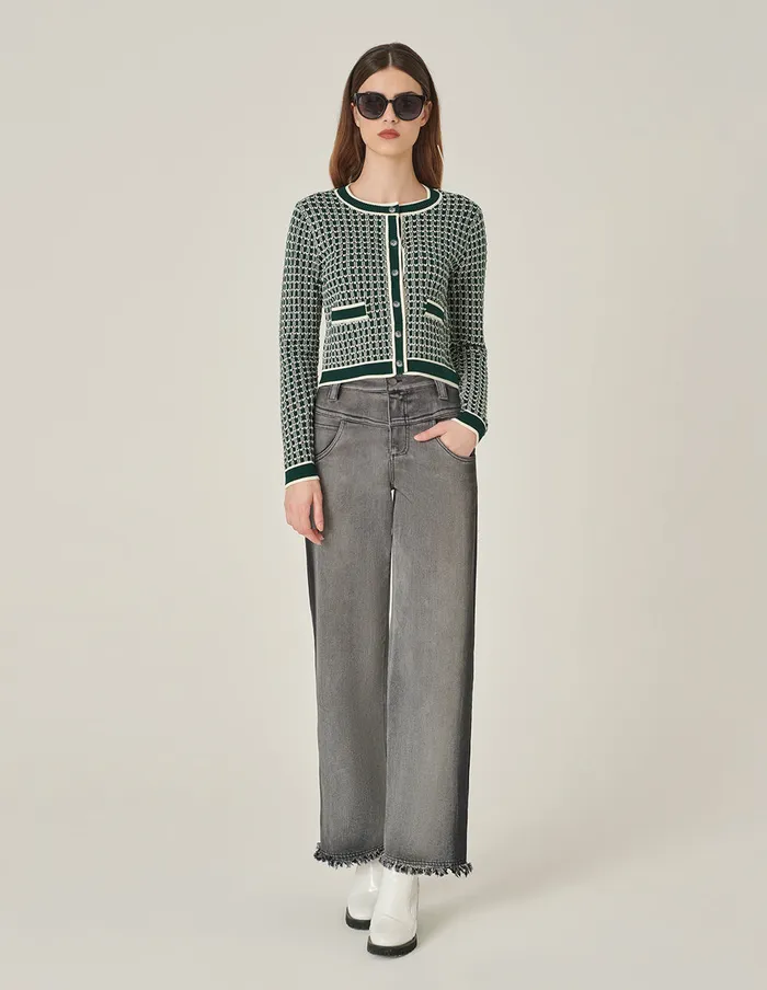 MARYLING Pants and Shorts WideLeg AnkleWashed Straight Denim Pants Dark Grey 8211 Women MARYLING Pants and Shorts WideLeg AnkleWashed Straight Denim Pants Dark Grey 8211 Women
