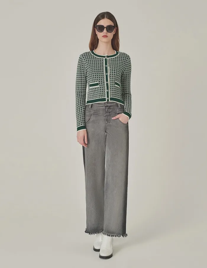 MARYLING Pants and Shorts WideLeg AnkleWashed Straight Denim Pants Dark Grey 8211 Women MARYLING Pants and Shorts WideLeg AnkleWashed Straight Denim Pants Dark Grey 8211 Women