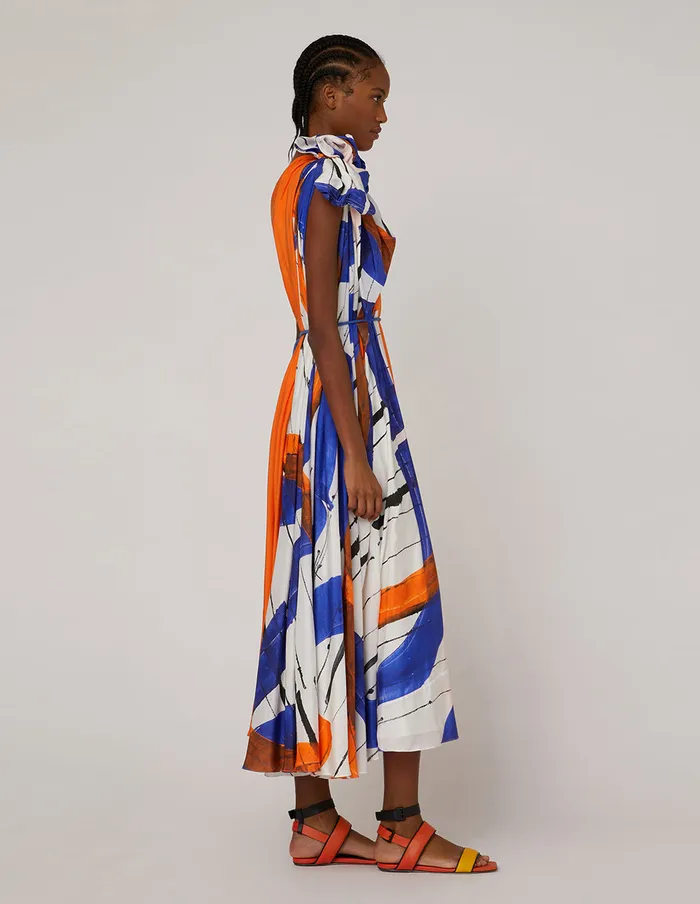 MARYLING Printed Dress Flared Oneshoulder Dress Mix 8211 Women