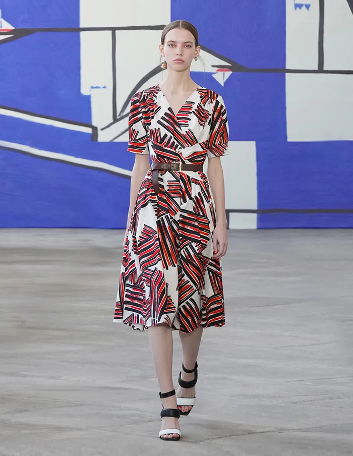 MARYLING Printed Dress VNeck Puffed Sleeves Dress Mix 8211 Women