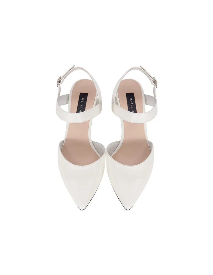 MARYLING Shoes Classic White Leather High Heels White 8211 Women MARYLING Shoes Classic White Leather High Heels White 8211 Women