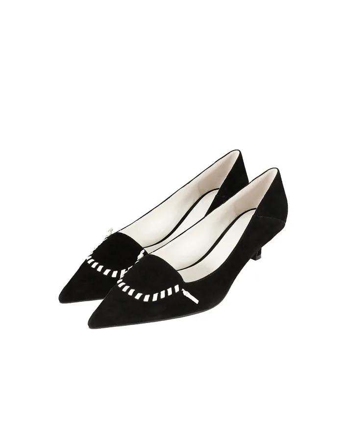MARYLING Shoes POINTED TOE KITTEN HEELS Black 8211 Women
