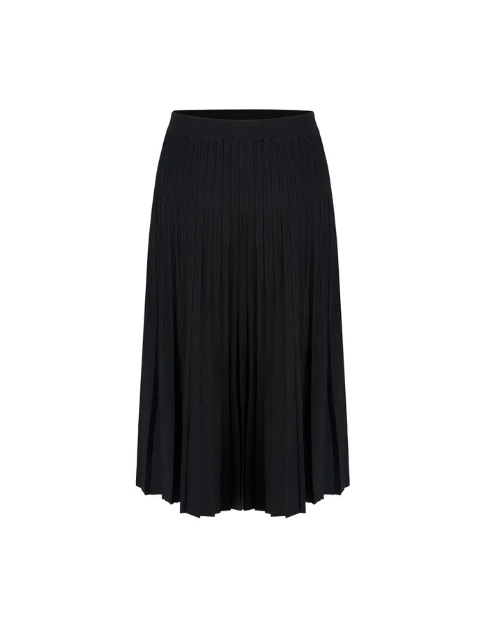 MARYLING Skirts Black Classic Pleated Knitted Skirt Black 8211 Women