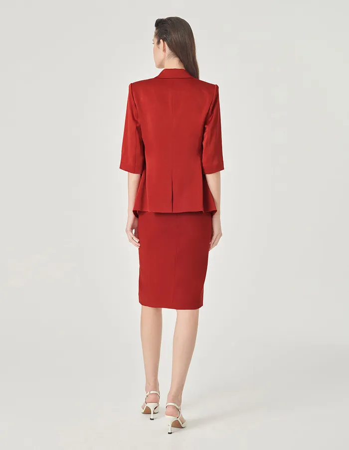 MARYLING Skirts Brick Red Pencil Skirt Red 8211 Women MARYLING Skirts Brick Red Pencil Skirt Red 8211 Women