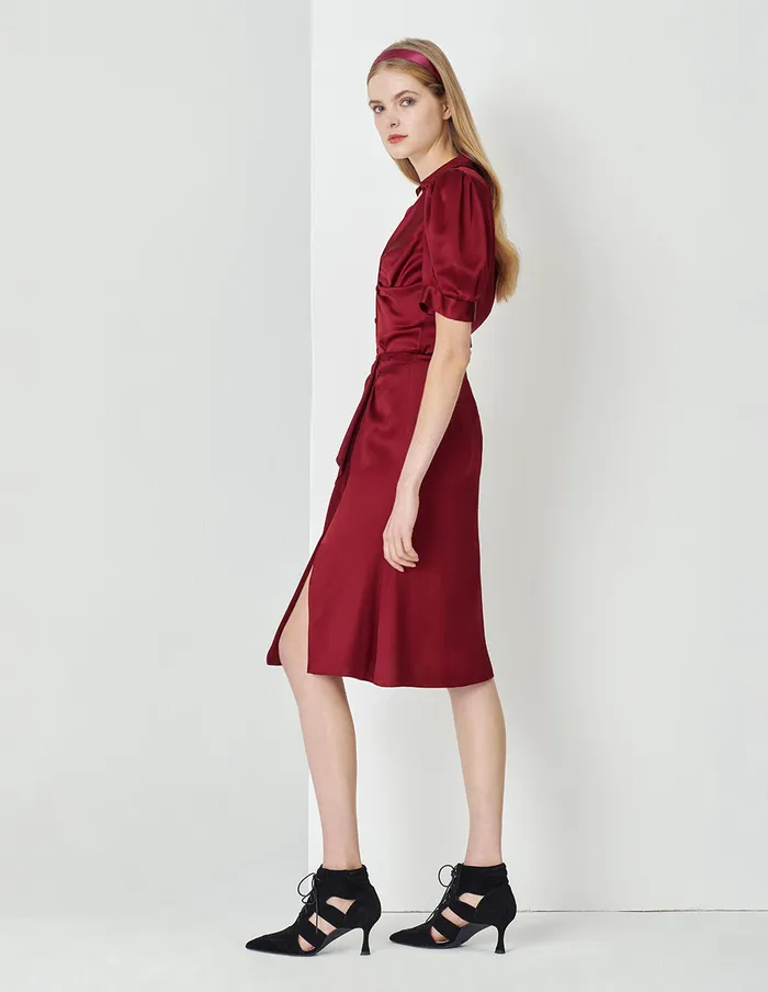 MARYLING Skirts Burgundy Ruffle Mermaid Skirt Red 8211 Women MARYLING Skirts Burgundy Ruffle Mermaid Skirt Red 8211 Women