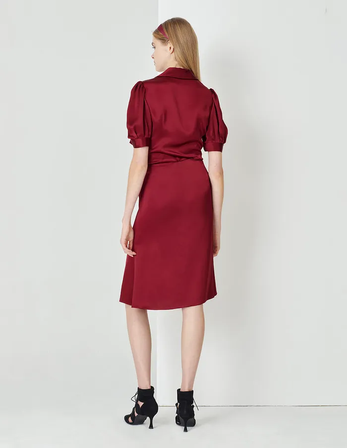 MARYLING Skirts Burgundy Ruffle Mermaid Skirt Red 8211 Women MARYLING Skirts Burgundy Ruffle Mermaid Skirt Red 8211 Women