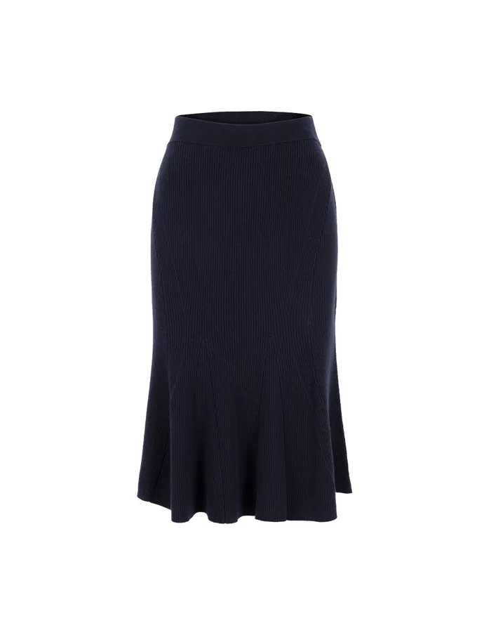 MARYLING Skirts Dark Blue Fishtail Knitted Skirt Mid 8211 Women MARYLING Skirts Dark Blue Fishtail Knitted Skirt Mid 8211 Women