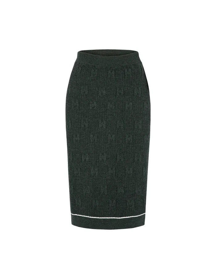 MARYLING Skirts Dark Green Jacquard Knit Skirt Green 8211 Women MARYLING Skirts Dark Green Jacquard Knit Skirt Green 8211 Women