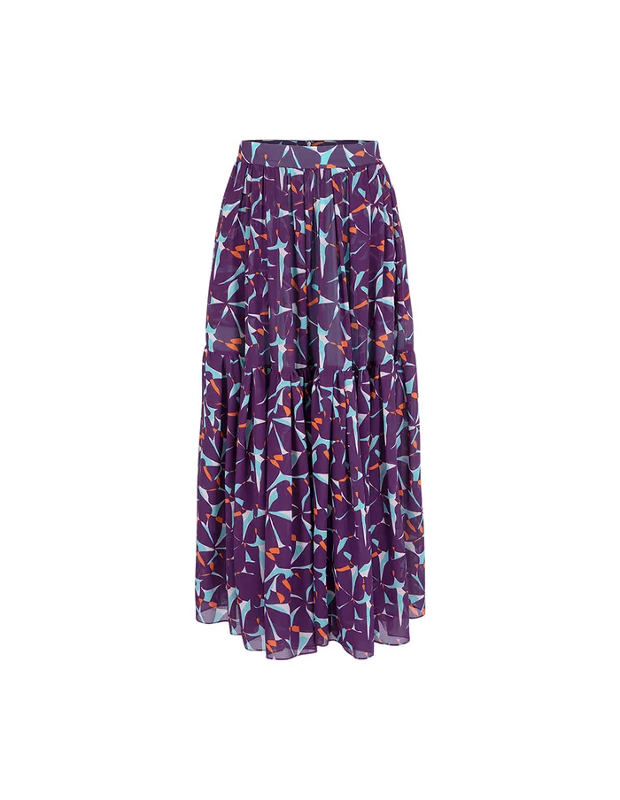 MARYLING Skirts Floral Printed Midi Skirt Bauhinia 8211 Women MARYLING Skirts Floral Printed Midi Skirt Bauhinia 8211 Women