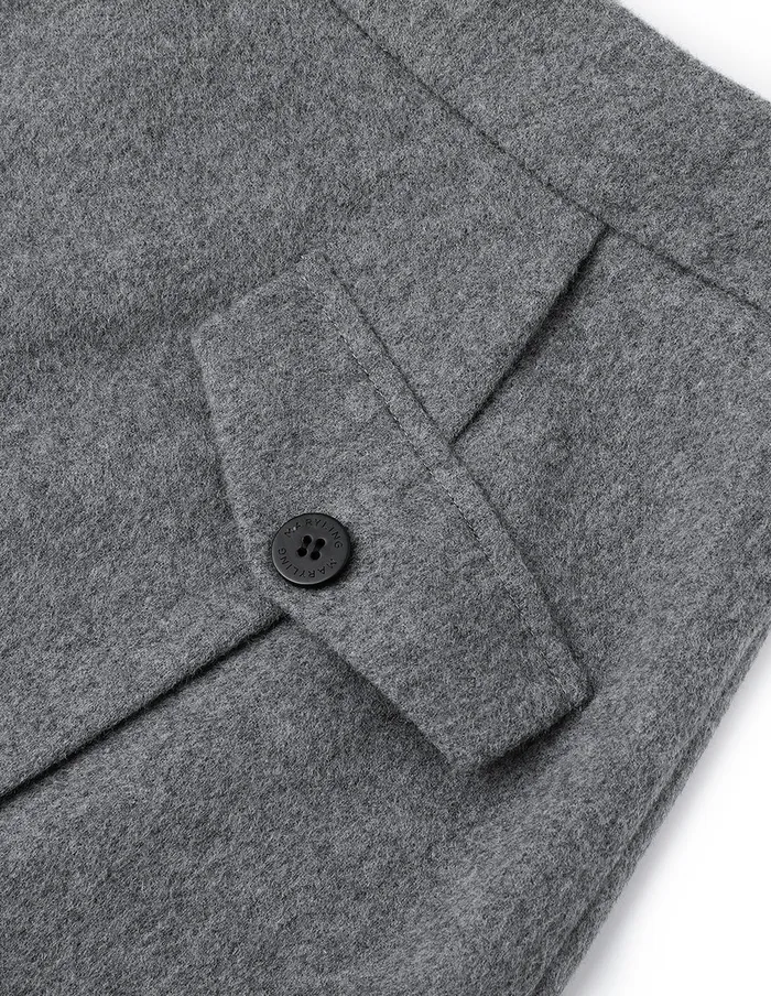 MARYLING Skirts Gray Contrast Button Detail Small A Skirt Grey 8211 Women MARYLING Skirts Gray Contrast Button Detail Small A Skirt Grey 8211 Women