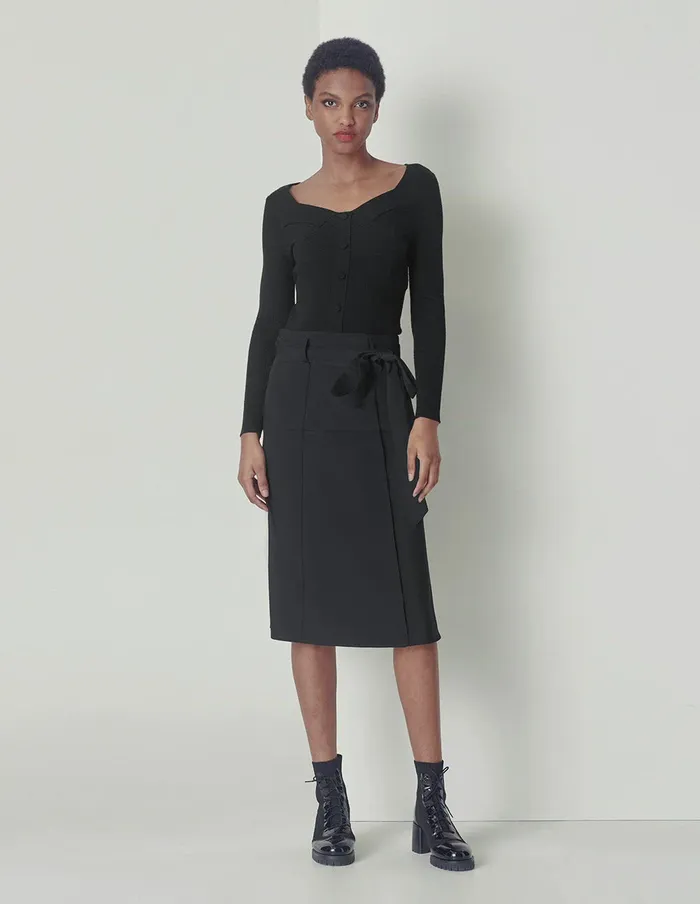 MARYLING Skirts HIGHRISE FISHTAIL SKIRT Black 8211 Women MARYLING Skirts HIGHRISE FISHTAIL SKIRT Black 8211 Women